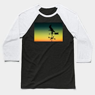 Due North Silhouette On The Dusk Sky Baseball T-Shirt